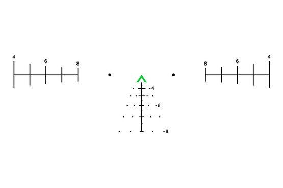 Trijicon TA31 4x32mm ACOG equipped with the green illuminated ACSS Aurora meter-based multi-purpose reticle system